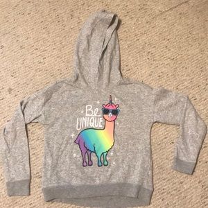 Justice Llamacorn hoodie size 6/7